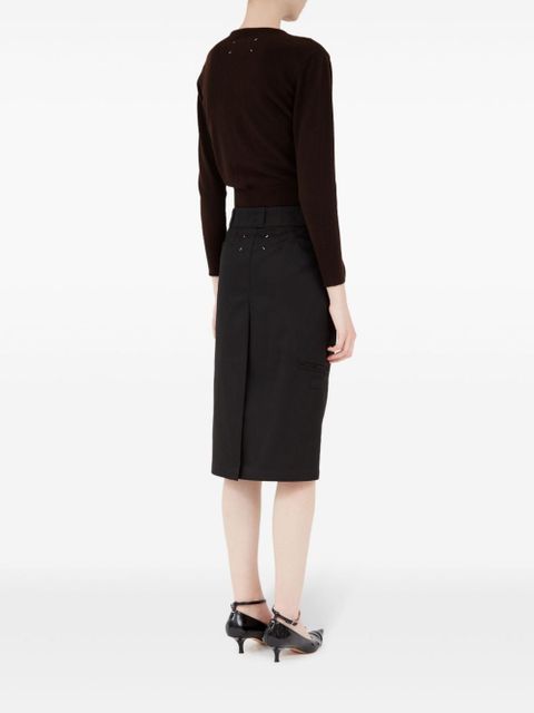Maison Margiela high-rise midi skirt - Black