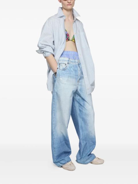 Acne Studios trompe l'oeil trousers - Blue