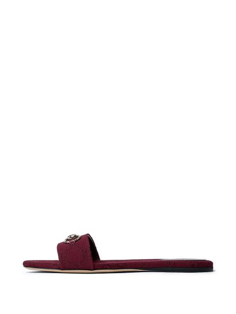 Gucci Horsebit logo slides - Red