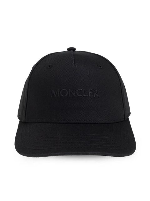 Moncler embroidered gabardine cap - Black - zdjęcie produktu nr 1