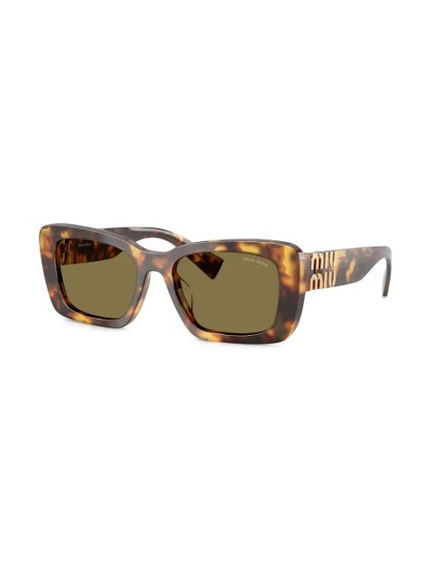 Miu Miu Eyewear oversize-frame sunglasses - Brown - zdjęcie produktu nr 2