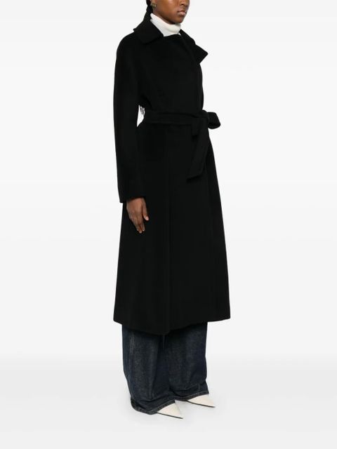 Max Mara drop-shoulder belted coat - Black - zdjęcie produktu nr 2