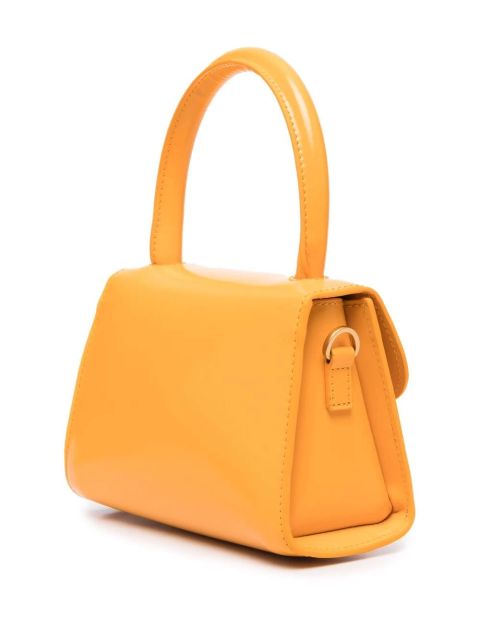BY FAR Mini rounded top-handle tote bag - Orange