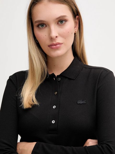 Lacoste longsleeve damski kolor czarny PF5464