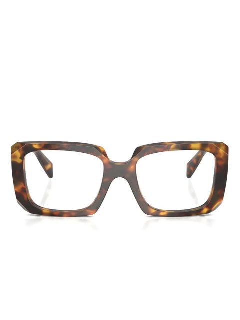 Prada Eyewear square-frame tortoiseshell glasses - Brown - zdjęcie produktu nr 2