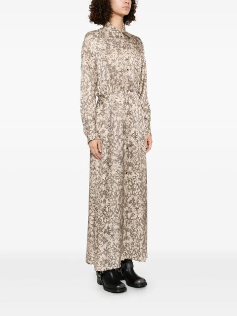 Golden Goose graphic-print maxi dress - Neutrals