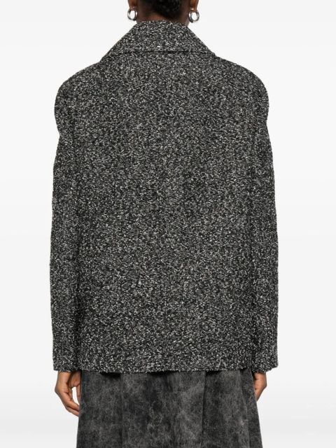 Sportmax double-breasted speckled coat - Black