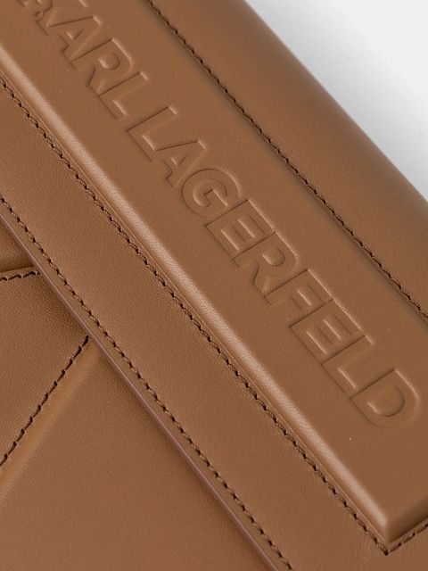 Karl Lagerfeld torebka skórzana IKON/K kolor brązowy A1W30154