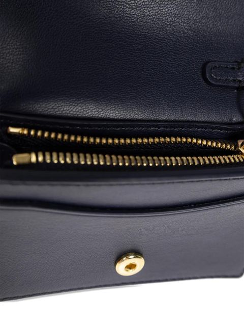 GANNI teddy appliqué-logo wallet - Blue