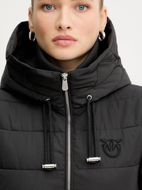 Pinko kurtka kolor czarny zimowa 105384 A2PE