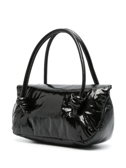 Jil Sander padded leather shoulder bag - Black