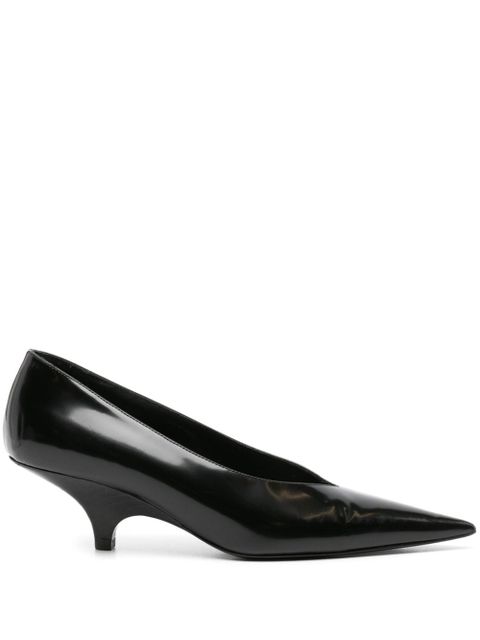 TOTEME 55mm pointed-toe leather pumps - Black - zdjęcie produktu nr 1