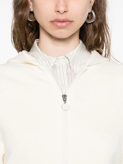 Moncler knitted-pocket hoodie - White