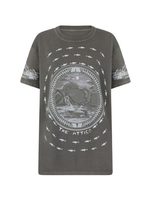 The Attico graphic-print T-shirt - Grey - zdjęcie produktu nr 1