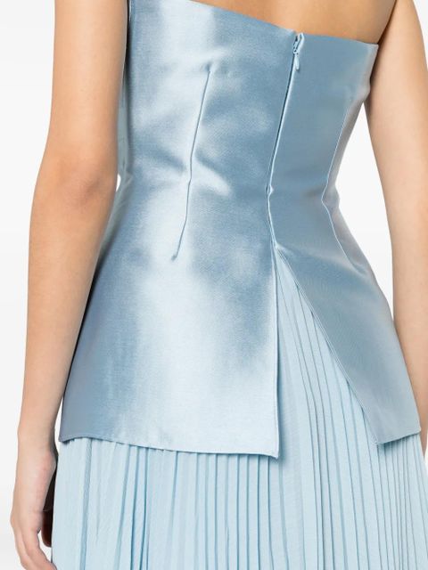 Solace London Claudette pleated maxi dress - Blue