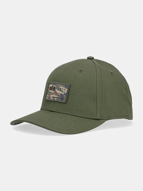 Alpha Industries czapka z daszkiem bawełniana Crew Camo Cap