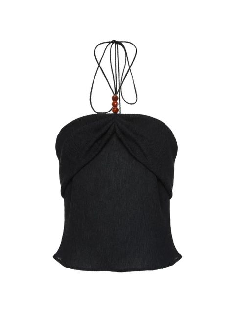 Magda Butrym beaded halterneck top - Black - zdjęcie produktu nr 1