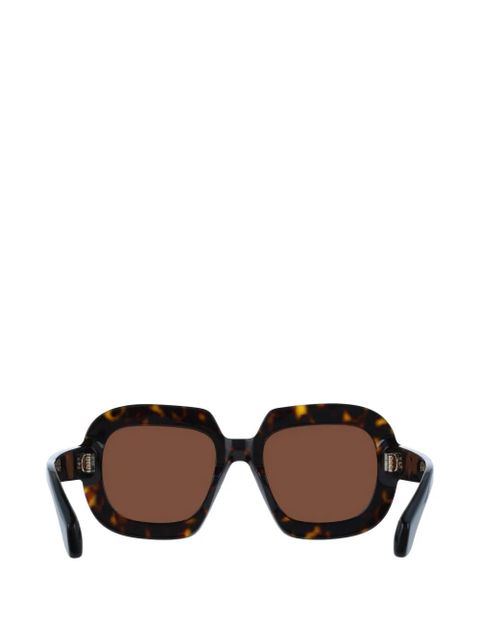 Ferragamo tortoiseshell-effect square-frame sunglasses - Brown