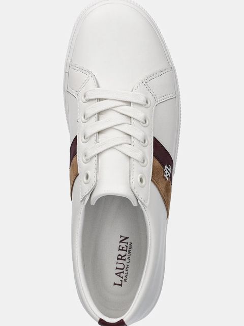 Lauren Ralph Lauren sneakersy skórzane Janson II damskie kolor biały 802979187003 - zdjęcie produktu nr 2