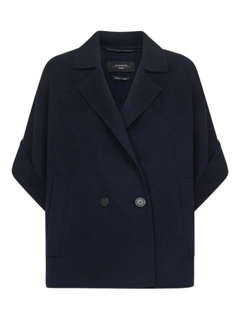 Weekend Max Mara double-breasted short-sleeve coat - Blue - zdjęcie produktu nr 1