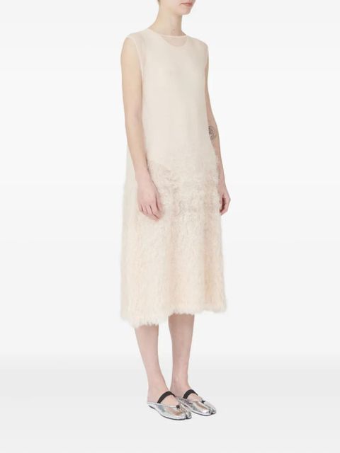 Maison Margiela sleeveless textured midi dress - Neutrals