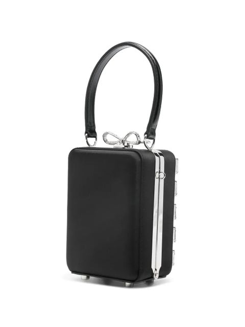 Self-Portrait micro crystal-embellished tote bag - Black