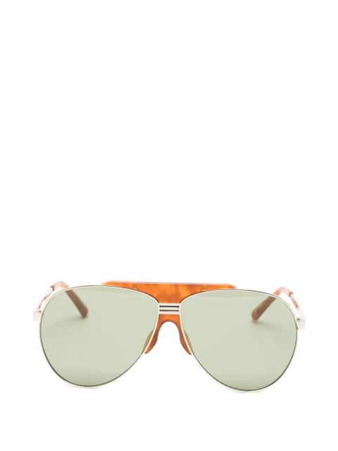 The Attico x Linda Farrow Amelia pilot-frame sunglasses - Gold - zdjęcie produktu nr 1