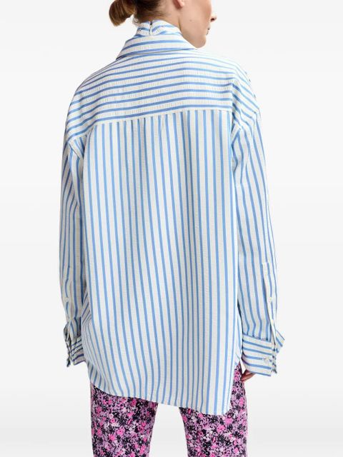 Essentiel Antwerp Janna striped rhinestone-embellished shirt - White