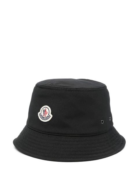 Moncler logo-patch bucket hat - Black - zdjęcie produktu nr 1