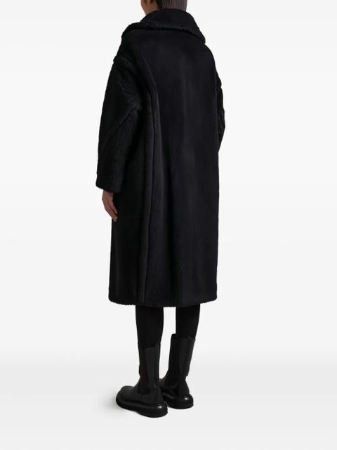 Max Mara Teddy fleece-collar coat - Black
