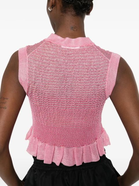 Cecilie Bahnsen ruffles sleeveless tank top - Pink
