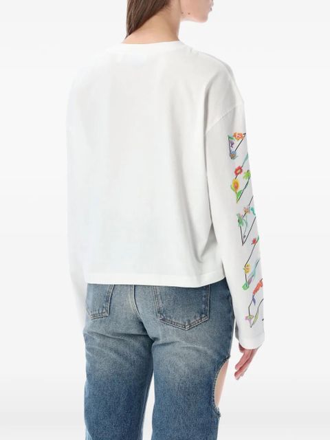 Off-White floral-print long-sleeve T-shirt - zdjęcie produktu nr 1