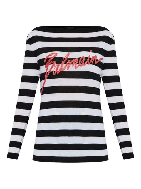 Balmain logo-print jumper - Black - zdjęcie produktu nr 1