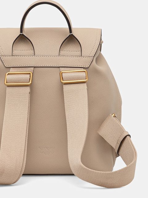 Pinko plecak skórzany damski kolor beżowy mały z aplikacją 104351 A29Q - zdjęcie produktu nr 2