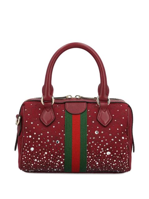 Gucci small Ophidia stripe embellished tote bag - Red - zdjęcie produktu nr 2