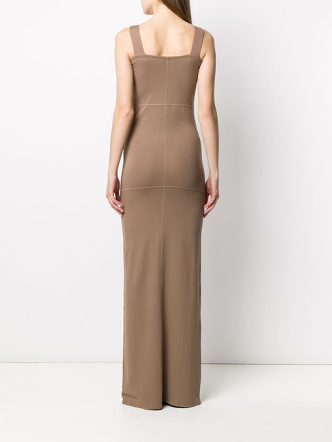 LEMAIRE square neck maxi dress - Brown - zdjęcie produktu nr 2