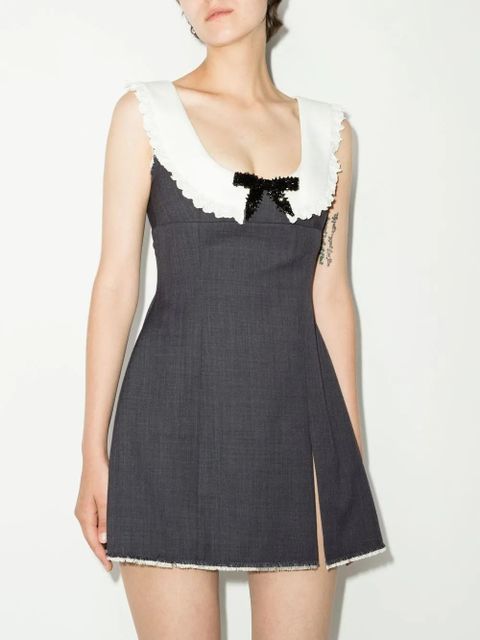 SHUSHU/TONG bow-detail sleeveless dress - Grey