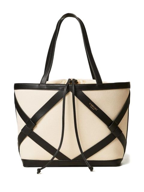 TWINSET laced tote bag - Neutrals - zdjęcie produktu nr 1