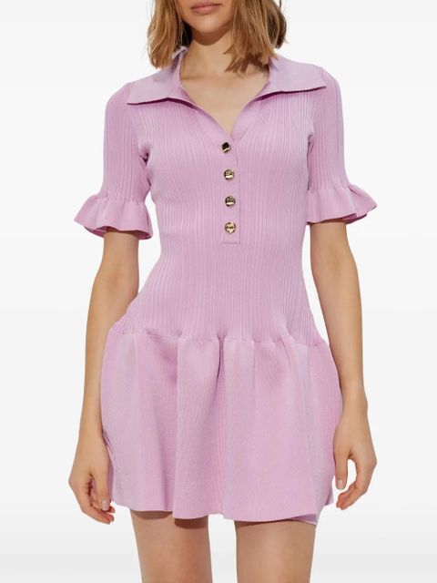 Self-Portrait knit mini dress - Pink