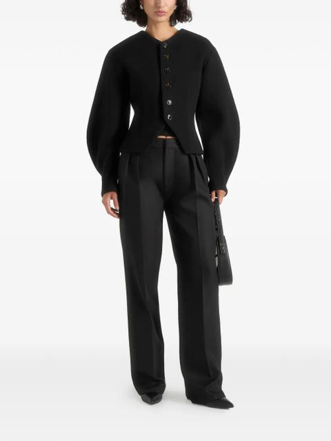 Manière De Voir Aya balloon-sleeve hourglass jacket - Black - zdjęcie produktu nr 2