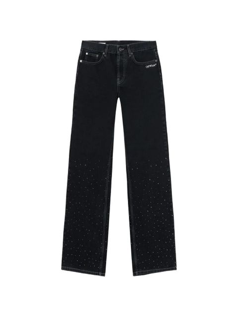 Off-White x Swarovski crystal-embellished jeans - Black - zdjęcie produktu nr 1
