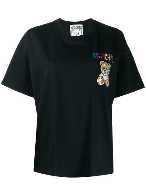 Moschino beaded Teddy Bear T-shirt - Black - zdjęcie produktu nr 1