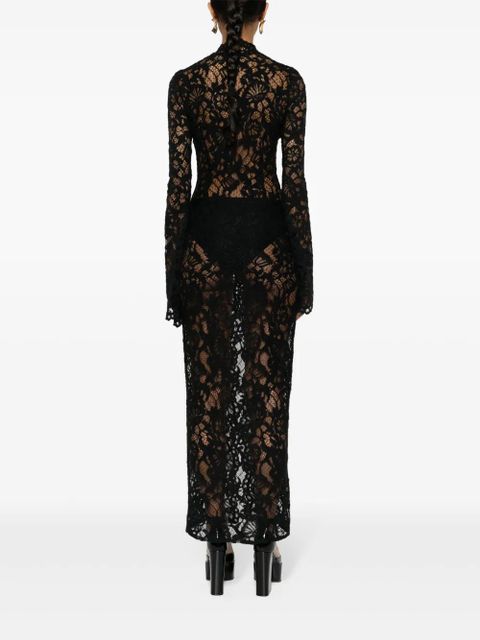 MANURÍ Sally lace midi dress - Black