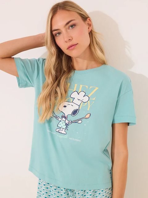 women'secret piżama damska kolor turkusowy 3132115 - zdjęcie produktu nr 2