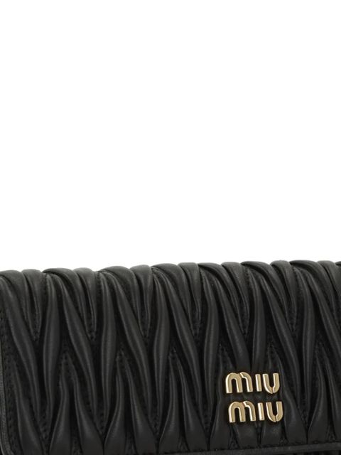 Miu Miu logo-plaque shoulder bag - Black