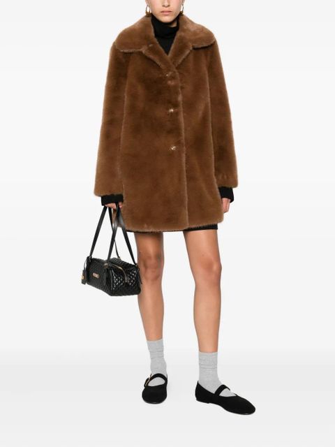 Maje faux-fur buttoned coat - Brown - zdjęcie produktu nr 2