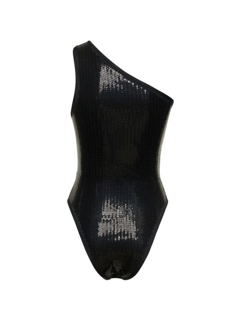 Balmain sequined one-shoulder swimsuit - Black - zdjęcie produktu nr 2
