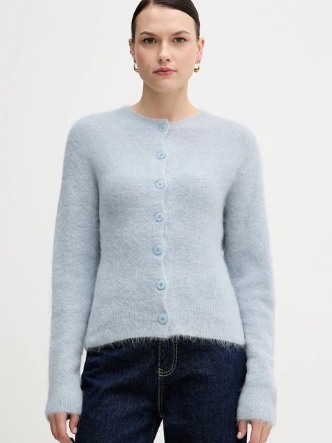 Sandro Ferrone kardigan z dodatkiem alpaki damski kolor niebieski S9YBFNESPOLO - zdjęcie produktu nr 1