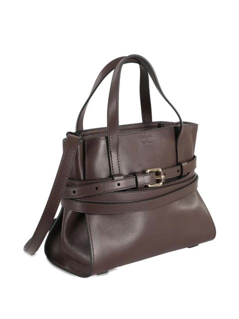 Moschino small Tie Me buckle-strap tote bag - Brown