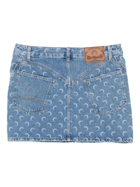 Marine Serre denim mini skirt - Blue - zdjęcie produktu nr 2